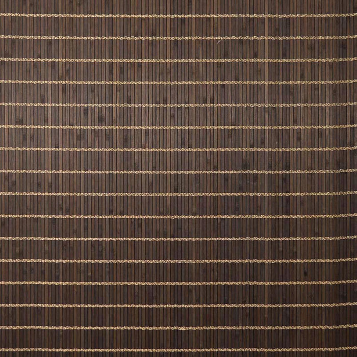 Versailles Bamboo Wood Blackout Energy Efficient Privacy Curtain Panel for Windows 38" x 68" Walnut