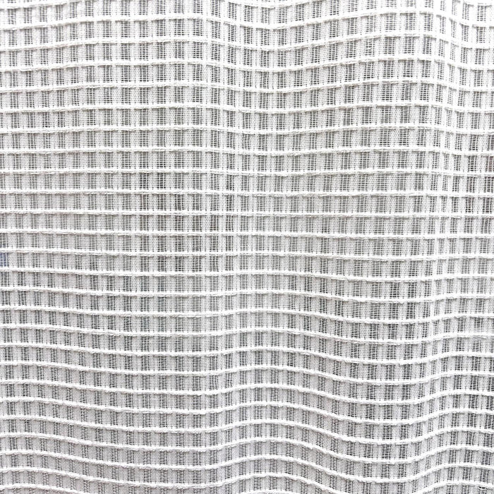 Versailles Waffle Fabric Blackout Energy Efficient Privacy Curtain Panel for Windows 48" x 72" White