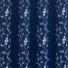 RT Designer Collection Lilian 2 Pack Embroidered Blackout Luxurious Decorative Grommet Curtain Panel 36" x 84" Navy