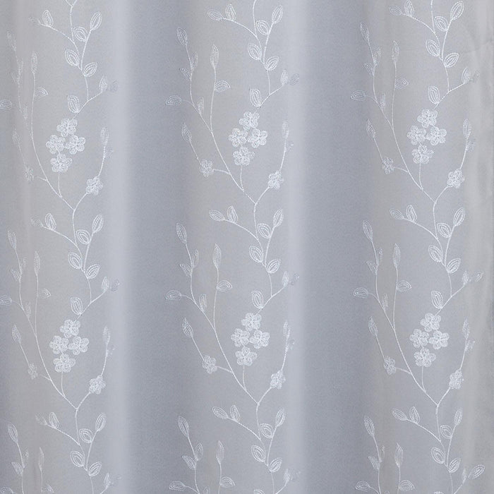 RT Designer Collection Lilian 2 Pack Embroidered Blackout Luxurious Decorative Grommet Curtain Panel 36" x 84" Silver