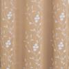 RT Designer Collection Lilian 2 Pack Embroidered Blackout Luxurious Decorative Grommet Curtain Panel 36" x 84" Taupe