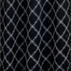 RT Designer Collection Gable 2 Pack Embroidered Blackout Luxurious Decorative Grommet Curtain Panel 36" x 84" Black