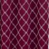 RT Designer Collection Gable 2 Pack Embroidered Blackout Luxurious Decorative Grommet Curtain Panel 36" x 84" Burgundy