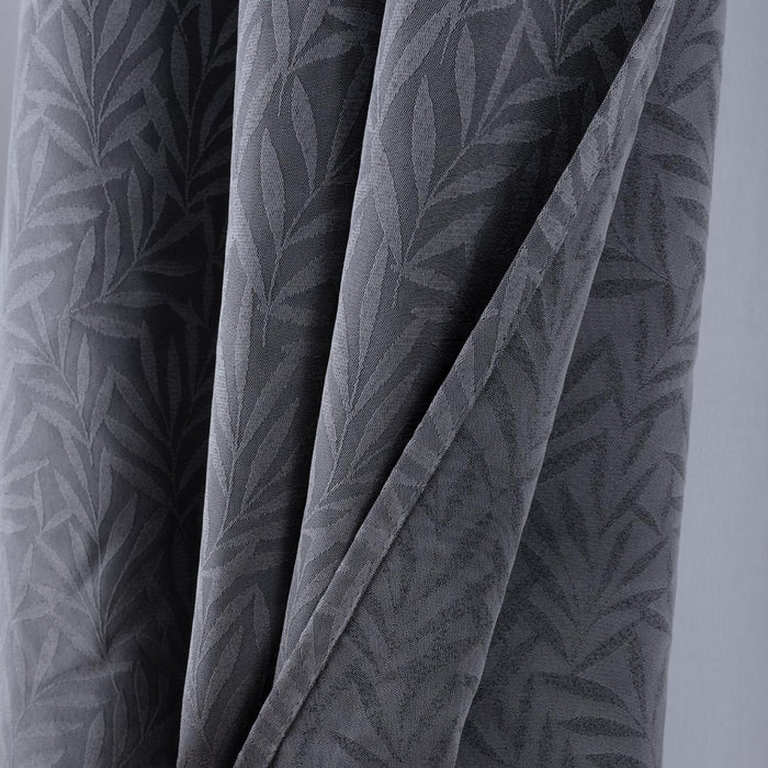RT Designer Collection Florence Jacquard Luxurious Decorative Grommet 2 Pack Curtain Panel 36" x 84" Grey
