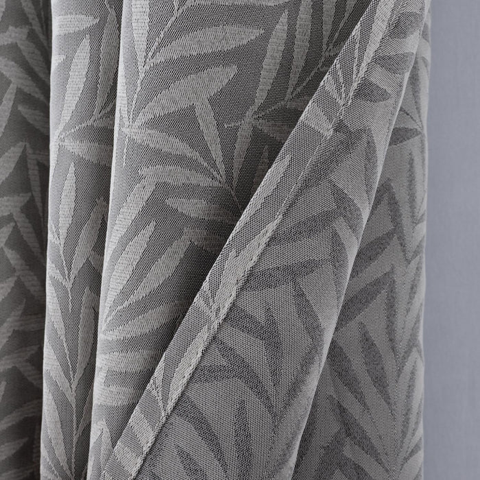 RT Designer Collection Florence Jacquard Luxurious Decorative Grommet 2 Pack Curtain Panel 36" x 84" Silver