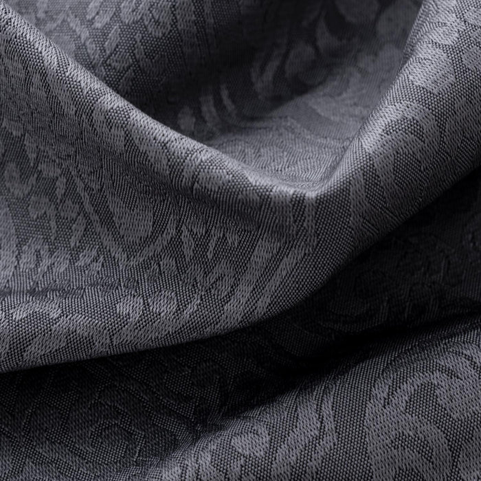 RT Designer Collection Percy Jacquard Luxurious Decorative Grommet 2 Pack Curtain Panel  36" x 84" Grey