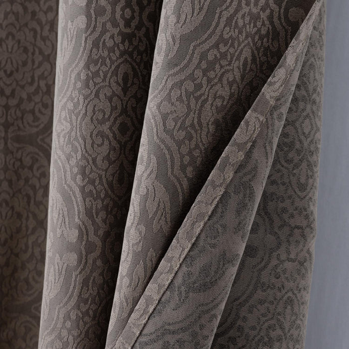 RT Designer Collection Percy Jacquard Luxurious Decorative Grommet 2 Pack Curtain Panel  36" x 84" Taupe