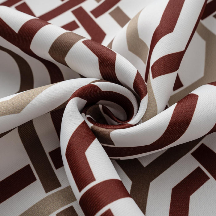 RT Designer Collection Rory Printed 2 Pack Blackout Luxurious Decorative Grommet Curtain Panel 36" x 84" Burgundy