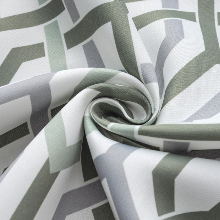 RT Designer Collection Rory Printed 2 Pack Blackout Luxurious Decorative Grommet Curtain Panel 36" x 84" Sage