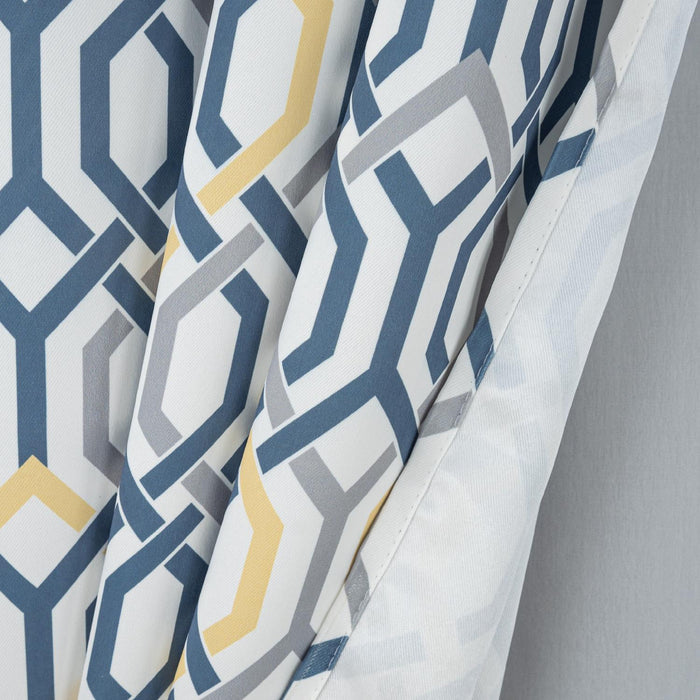 RT Designer Collection Rory Printed 2 Pack Blackout Luxurious Decorative Grommet Curtain Panel 36" x 84" Yellow