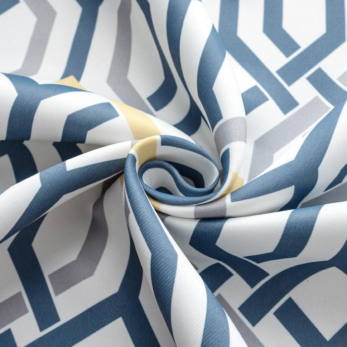 RT Designer Collection Rory Printed 2 Pack Blackout Luxurious Decorative Grommet Curtain Panel 36" x 84" Yellow