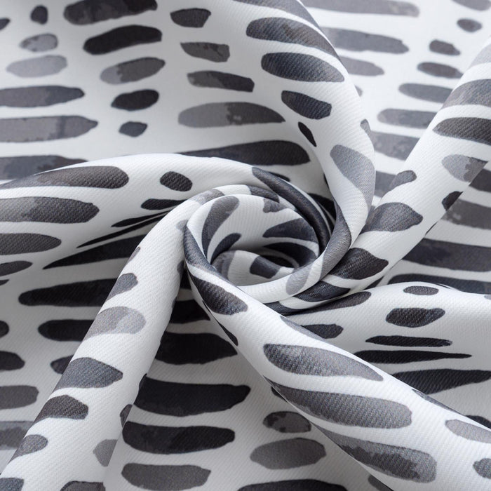 RT Designer Collection Justice Printed 2 Pack Blackout Luxurious Decorative Grommet Curtain Panel 36" x 84" Grey