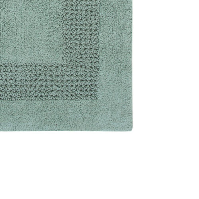 Perthshire Platinum Collection Beautiful Cotton Bath Rug Features Classic Racetrack Design Rug 17" X 24" Sage