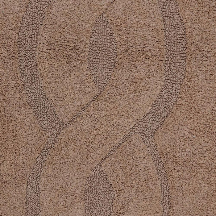 Beautiful Sculptured Chain Design Bath Rug With Anti Skid Latex Back Is Made Cotton Super Soft Natural