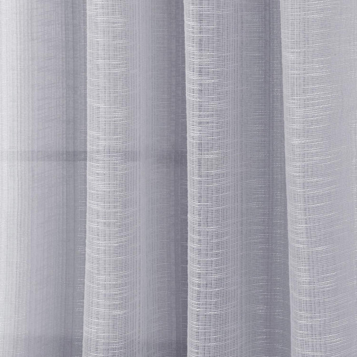 RT Designers Collection Dexter Linen Texture Grommet Sheer Curtain Panel Pair 36" x 84" Silver