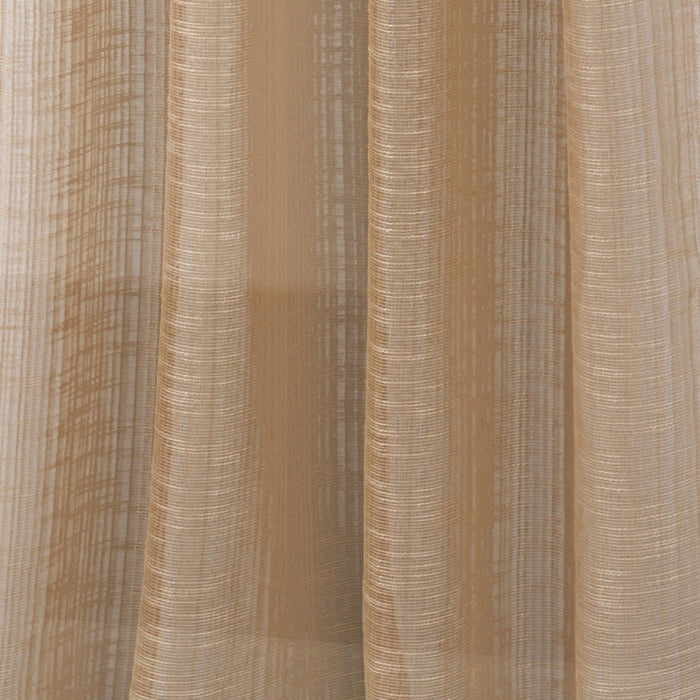 RT Designers Collection Dexter Linen Texture Grommet Sheer Curtain Panel Pair 36" x 84" Taupe