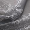 RT Designer Collection Sheryl 2 Pack Embroidered Dorly Luxurious Decorative Grommet Curtain Panel 36" x 96" Grey