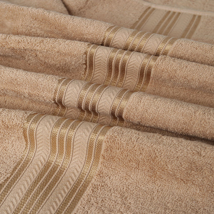 Plazatex All Season Towel Set Made With High Quality Fabric for Maximum Comfort 6 Piece Taupe