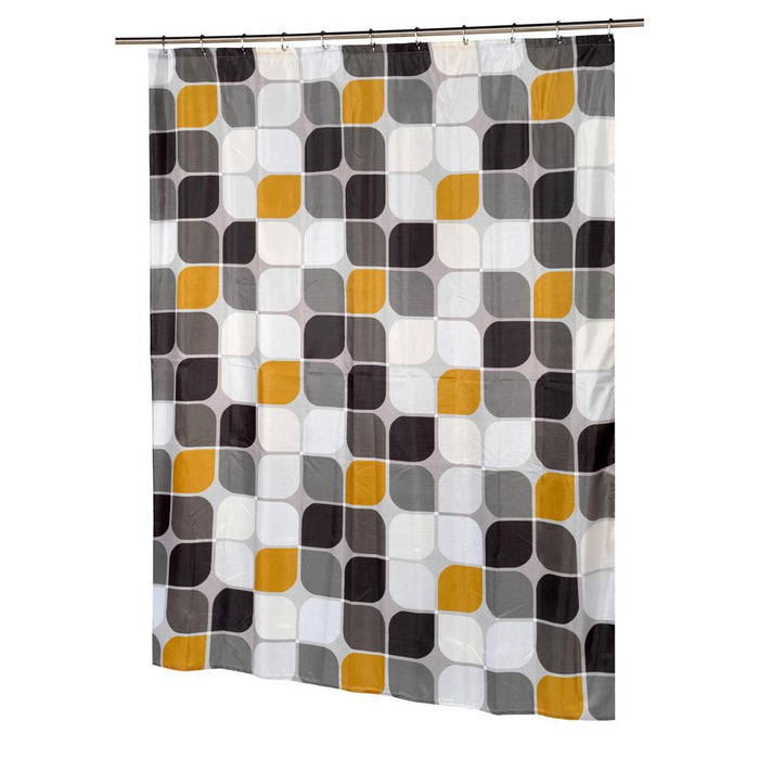 Carnation Home Fashions "Metro" Stall Size Fabric Shower Curtain - Multi 54x78"