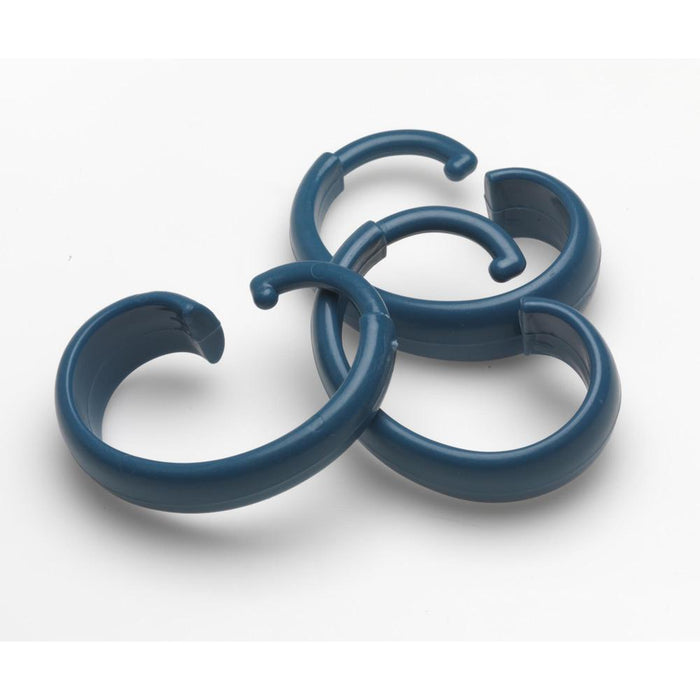 Carnation Home Fashions Hang Ease "C" Type Plastic Shower Curtain Hooks - Slate 3x3"