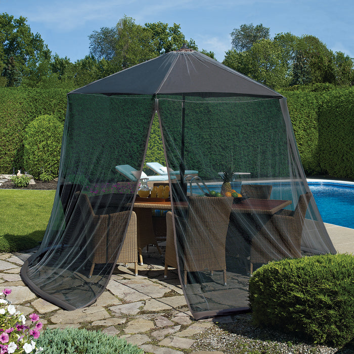 Commonwealth Outdoor Decor Scram Outdoor Umbrella Mosquito Resistant Canopy - 132x84"