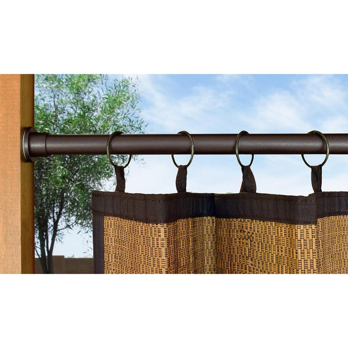 Versailles Indoor/Outdoor Stainless Steel Heavy Duty Curtain Tension Rod for Windows Bronze
