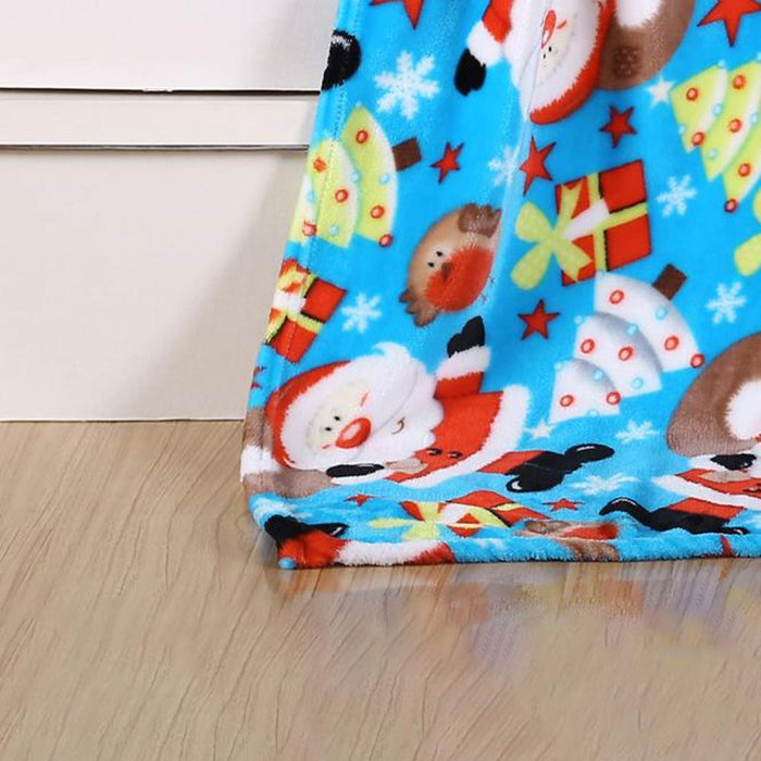 Plazatex MicroPlush Santa Printed Holiday Throw Blanket - 50x60", Multi