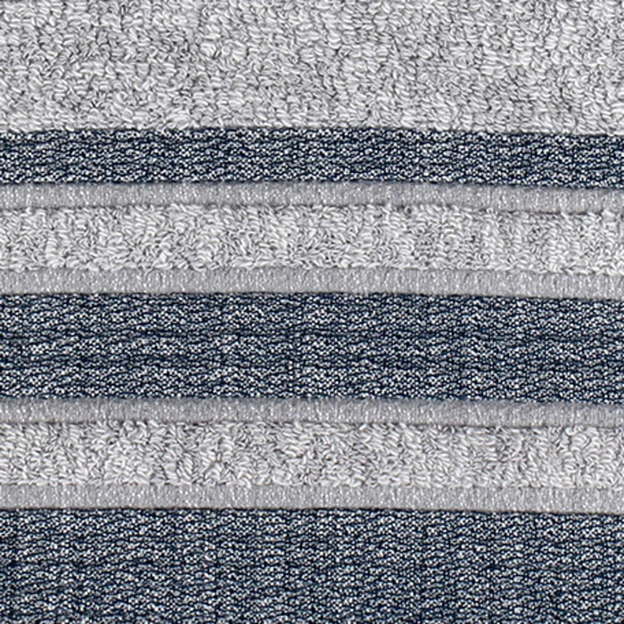 SKL Home Cubes Modern Look Woven Textured Stripes Hand Towel - 16 x 26", Navy