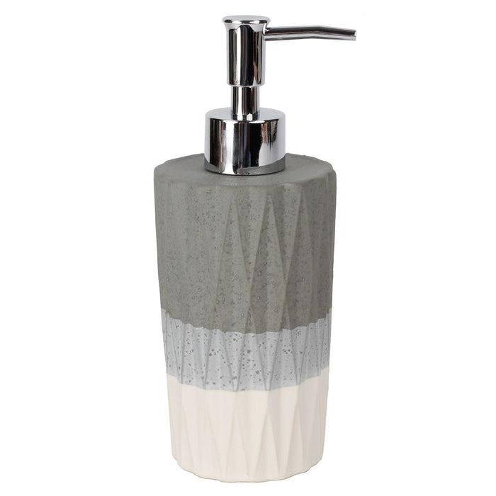 Saturday Knight Ltd Cubes Collection High Quality Easily Fit And Everyday Use Lotion Dispenser - 7.28x2.99x2.99", Dove Gray