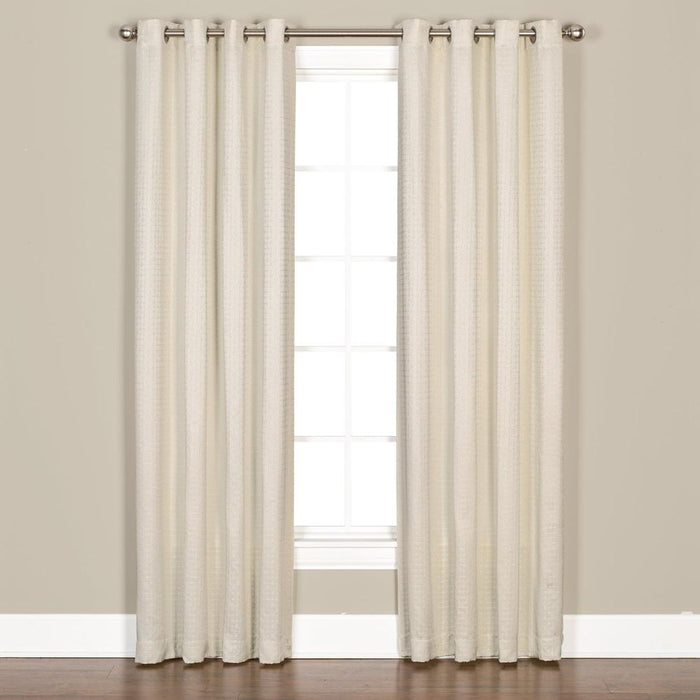 Saturday Knight Ltd Sacai Geometric Woven Jacquard Window Grommet Panel - Natural