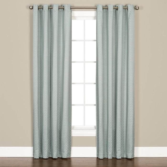 Saturday Knight Ltd Sacai Geometric Woven Jacquard Window Grommet Panel - Aqua