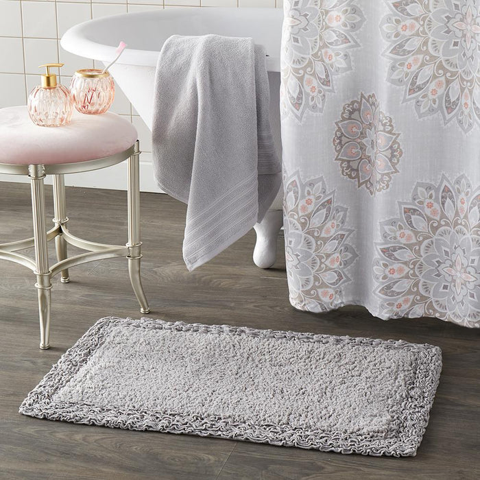 SKL Home Saturday Knight Ltd Rosario Soft And Absorbent Decorating Style Tufted Fabric Bathroom Rug - 20x30", Gray