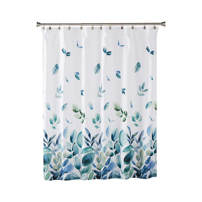 SKL Home Saturday Knight Ltd Ontario Nature Inspired Pattern Watercolor Effects Shower Curtain - 70X72", Green