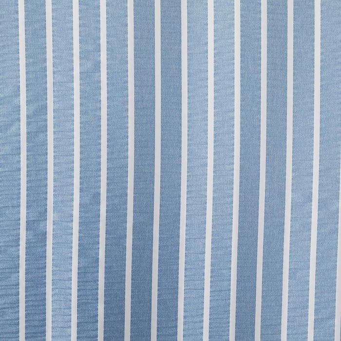SKL Home Saturday Knight Ltd Seersucker Lightweight Woven Thin White Stripes Fabric Shower Curtain - 70X72"