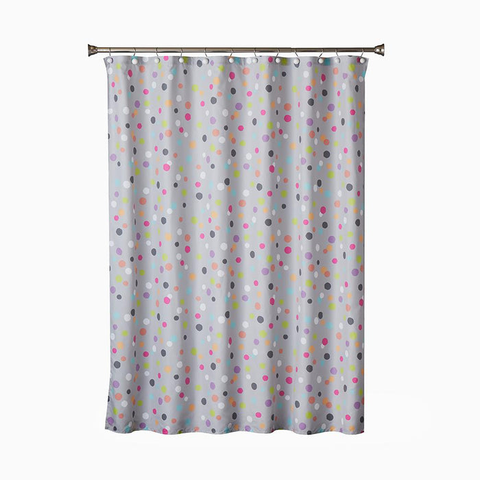SKL Home Saturday Knight Ltd Confetti Colorful Circles Tufted Bathroom Shower Curtain - 70 X 72", Multi
