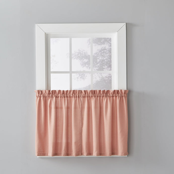 Saturday Knight Ltd Nelson Versatile Tailored Window Tier - 2 Piece - Rust
