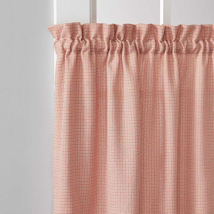 Saturday Knight Ltd Nelson Versatile Tailored Window Tier - 2 Piece - Rust