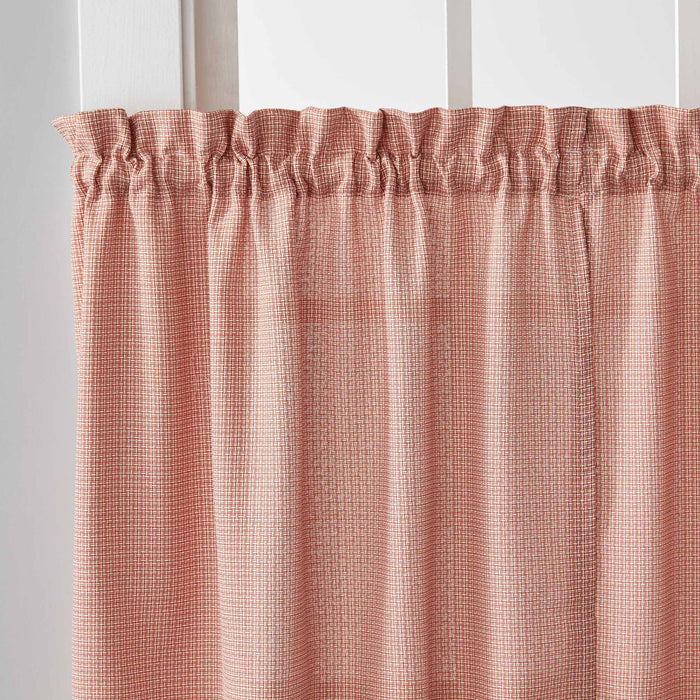 Saturday Knight Ltd Nelson Versatile Tailored Window Tier - 2 Piece - Rust