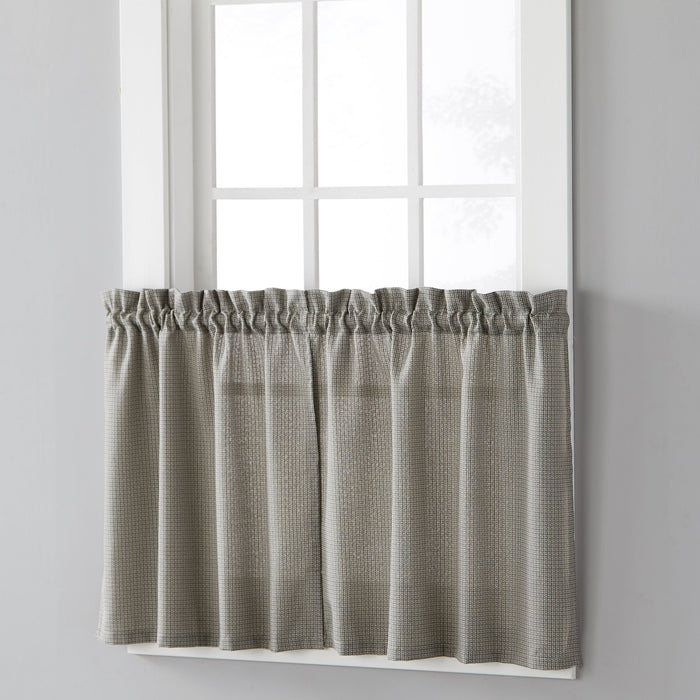 Saturday Knight Ltd Nelson Versatile Tailored Window Tier - 2 Piece - Black