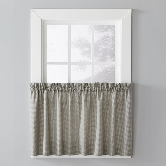 Saturday Knight Ltd Nelson Versatile Tailored Window Tier - 2 Piece - Black