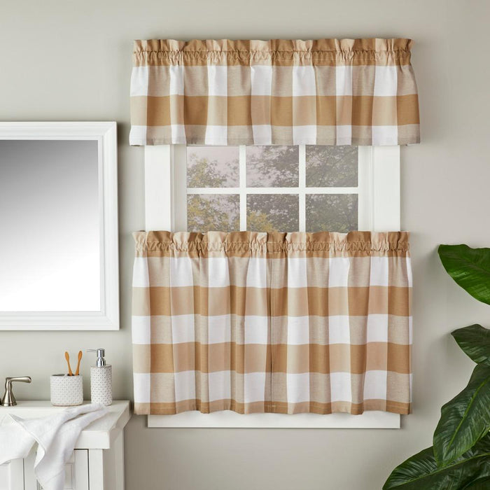 SKL Home By Saturday Knight Ltd Grandin Tier Curtain Pair - Tan/White