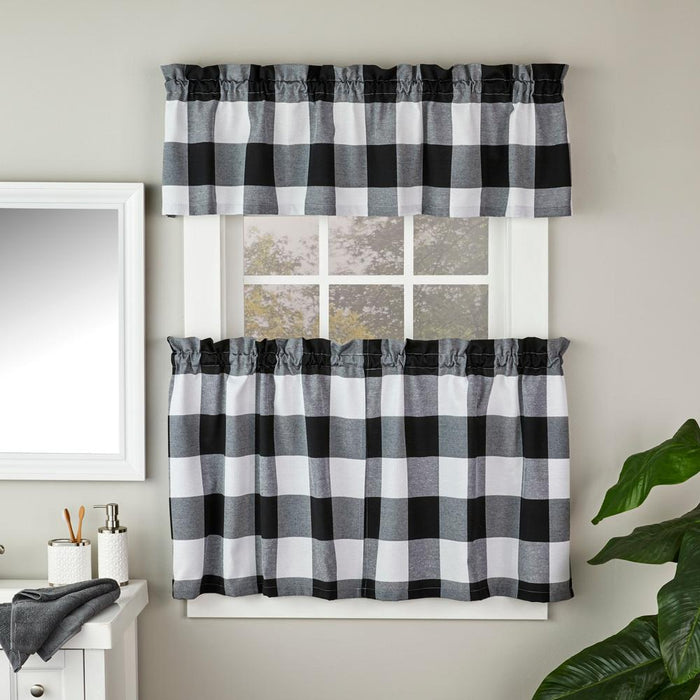 SKL Home By Saturday Knight Ltd Grandin Tier Curtain Pair - White/Black
