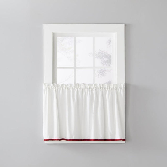 Saturday Knight Ltd Manor Versatile Tailored Window Tier - 2 Piece - 57x24"