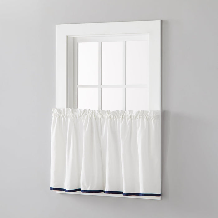 Saturday Knight Ltd Manor Versatile Tailored Window Tier - 2 Piece - 57x24"