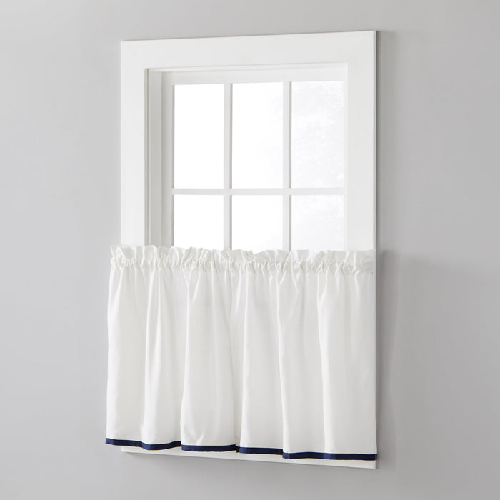 Saturday Knight Ltd Manor Versatile Tailored Window Tier - 2 Piece - 57x24"
