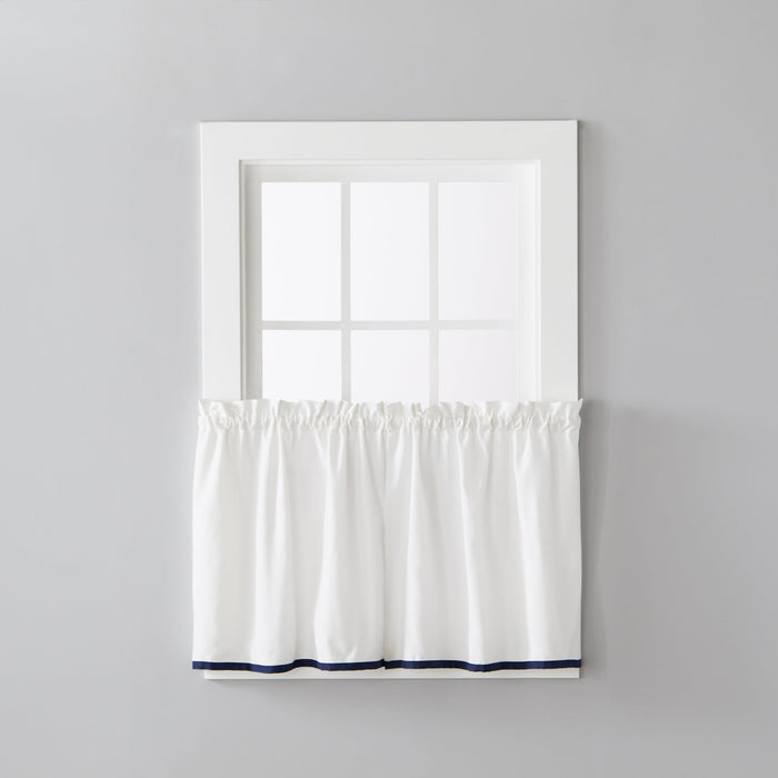 Saturday Knight Ltd Manor Versatile Tailored Window Tier - 2 Piece - 57x24"