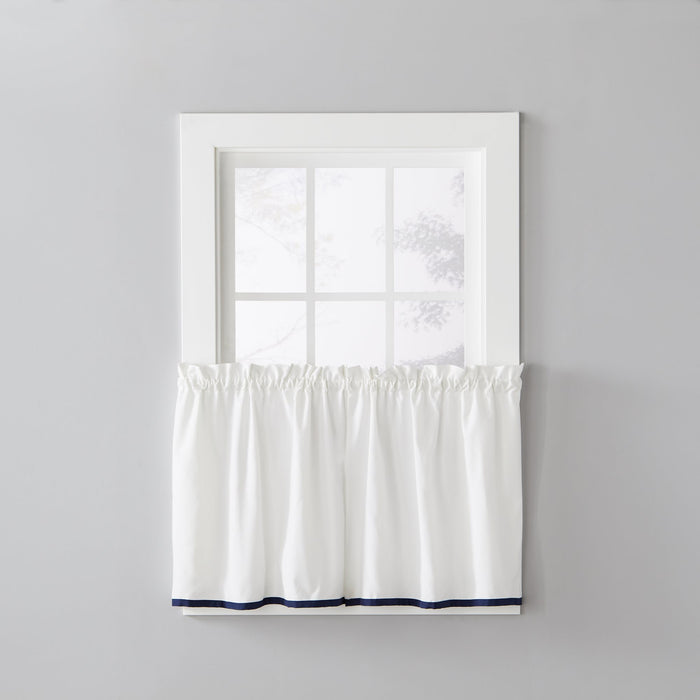 Saturday Knight Ltd Manor Versatile Tailored Window Tier - 2 Piece - 57x24"