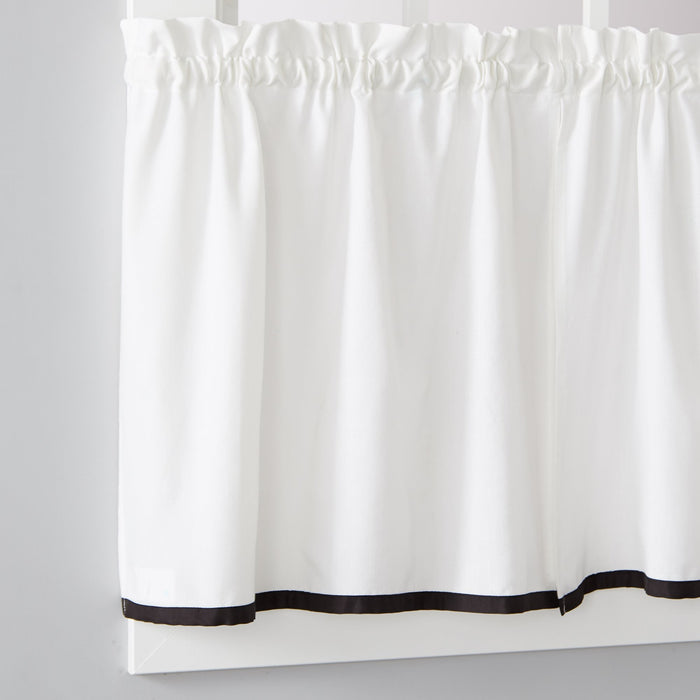 Saturday Knight Ltd Manor Versatile Tailored Window Tier - 2 Piece - 57x24"