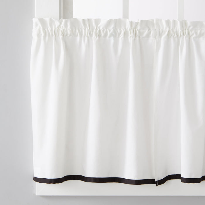 Saturday Knight Ltd Manor Versatile Tailored Window Tier - 2 Piece - 57x24"