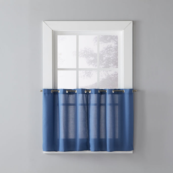 Saturday Knight Ltd Trio 3D Woven Triangle Window Tier - 2 Piece - Denim Blue